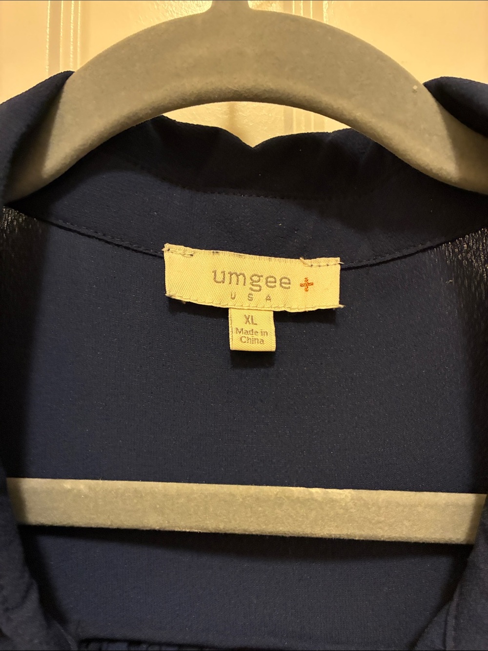 Umgee Navy Ruffle Sleeve Tiered Midi Dress - Picture 2 of 5